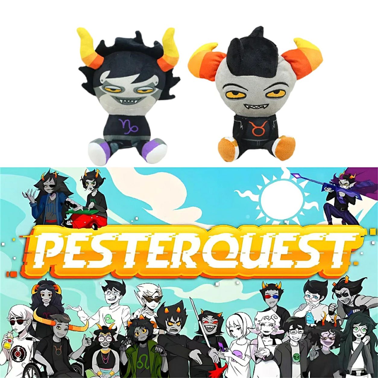 Homestuck ぬいぐるみ キャラクター マスコット 2タイプ ガムジー?マカラ タブロス?ニトラム かわいい 個性的 ダーク ファンタジー イン