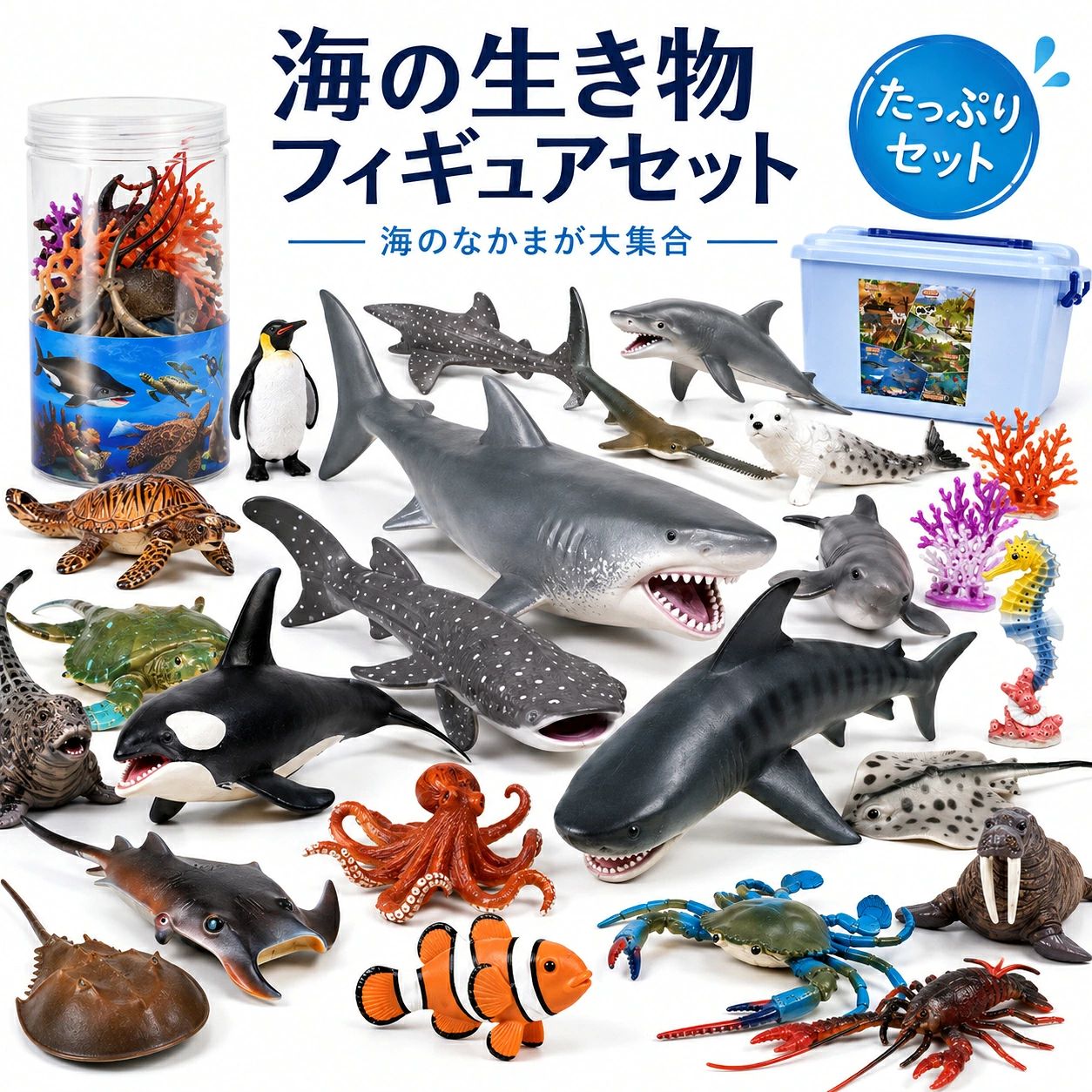 海洋生物動物フィギュアセットわがままな日本の天然記念物カード50枚以上特別ケース 海洋生物動物フィギュアセットわがままな日本の天然記念物カード50枚