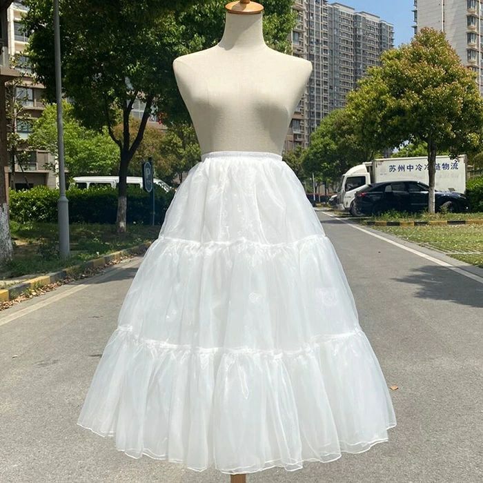 パニエ ボリューム 4枚重ね ロング 丈70cm ロリータ ウェディング 結婚式 パーティ...