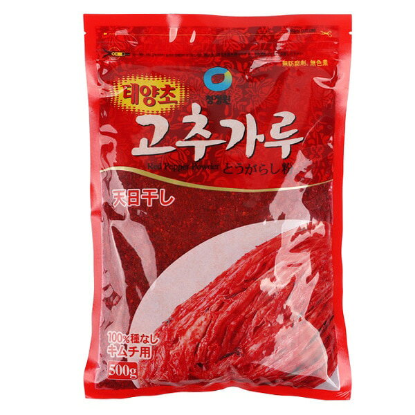 [清浄園] 天日干し 唐辛子粉 キムチ用・中辛(粗い・500g) / 調味料 韓国食材 韓国...