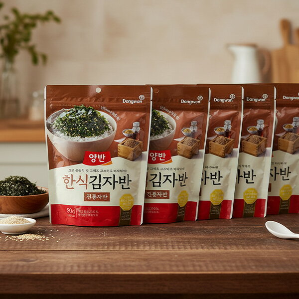 [東遠] ヤンバン ジャバン海苔 味付海苔炒め 5袋セット / 50g×5個 韓食キムジャバン 味付けのふりかけ 海苔 韓国海苔 韓国のり(4)