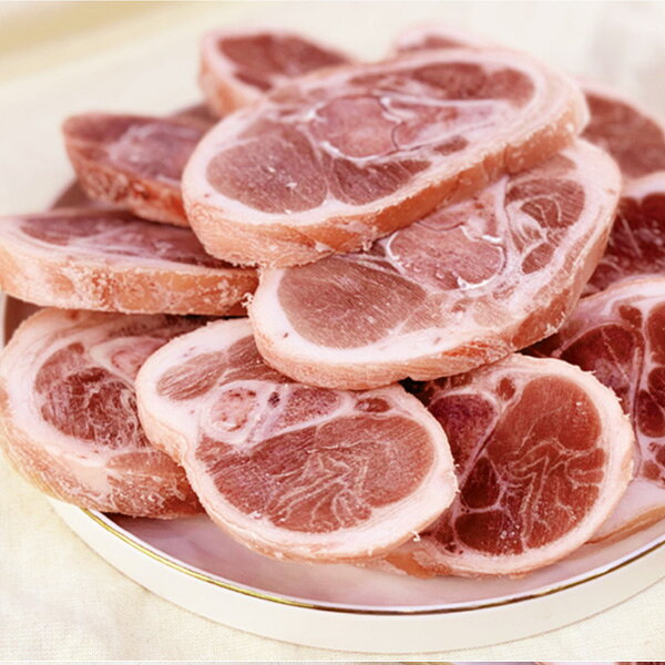 [豚肉] アイスバイン スライス カット2cm / 5kg(1kg×5パック) ジューシーな食感豚すね肉 豚肉 骨付き肉（冷凍）