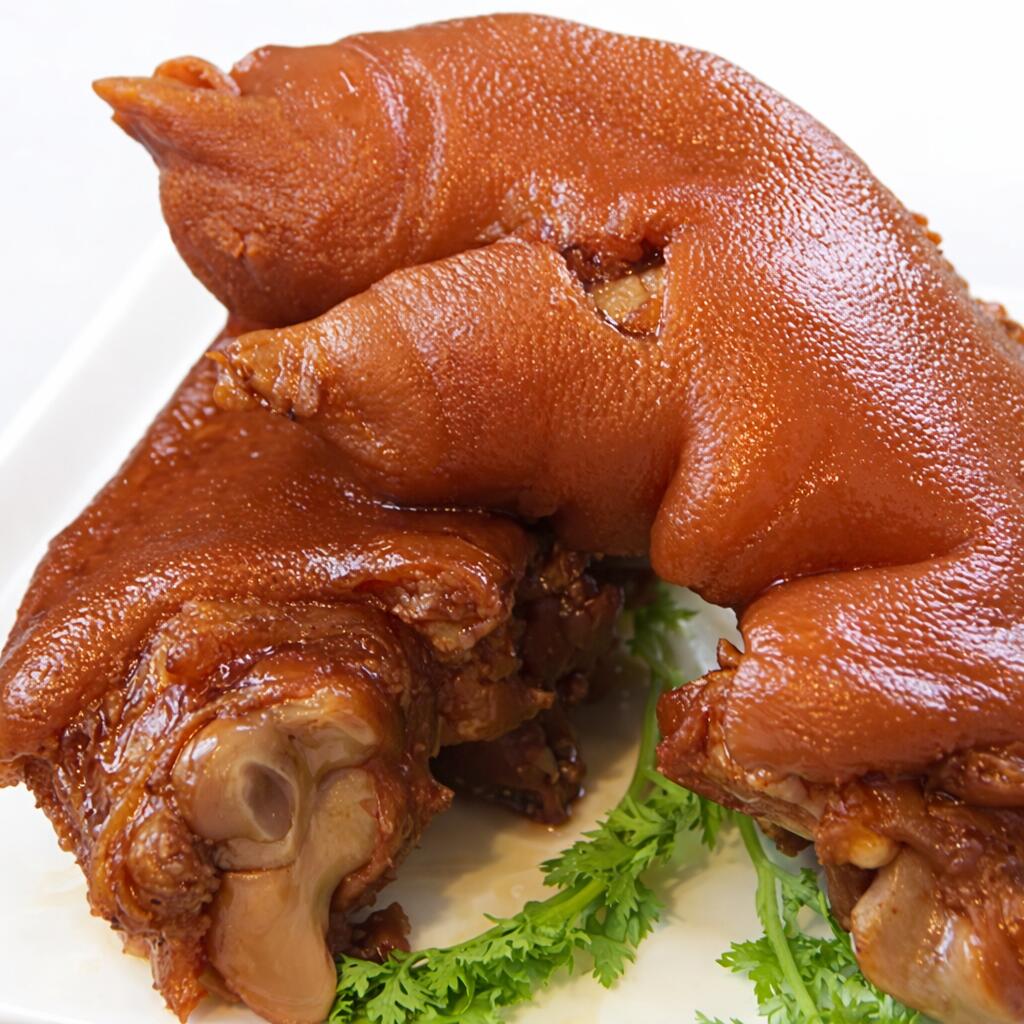 [豚肉] 国産味付け豚足 1本 半分切り 約300g~350g とんそくコラーゲンたっぷり 韓...