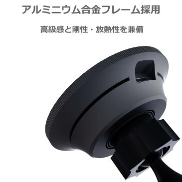 【送料無料】ワイヤレス充電器 Qi 15W 10W 7.5W 5W対応 急速 車載 スマホ スタンド カーチャージャー nano ナノ 横置き ワイヤレス充電　高速 アイフォン iphone11 アイフォン iphoneX Max アイフォン iphone8 Galaxy Xperia 無線 ブラック