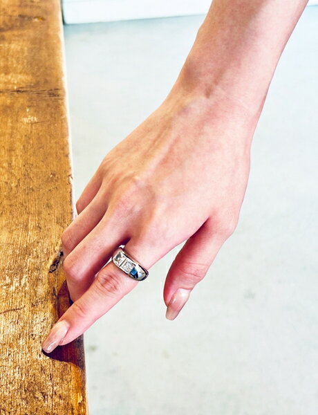 Joli&Micare(ジョリー&ミカーレ) スクエアジルコニアリング　13号　シルバー　ギフト(4.0)