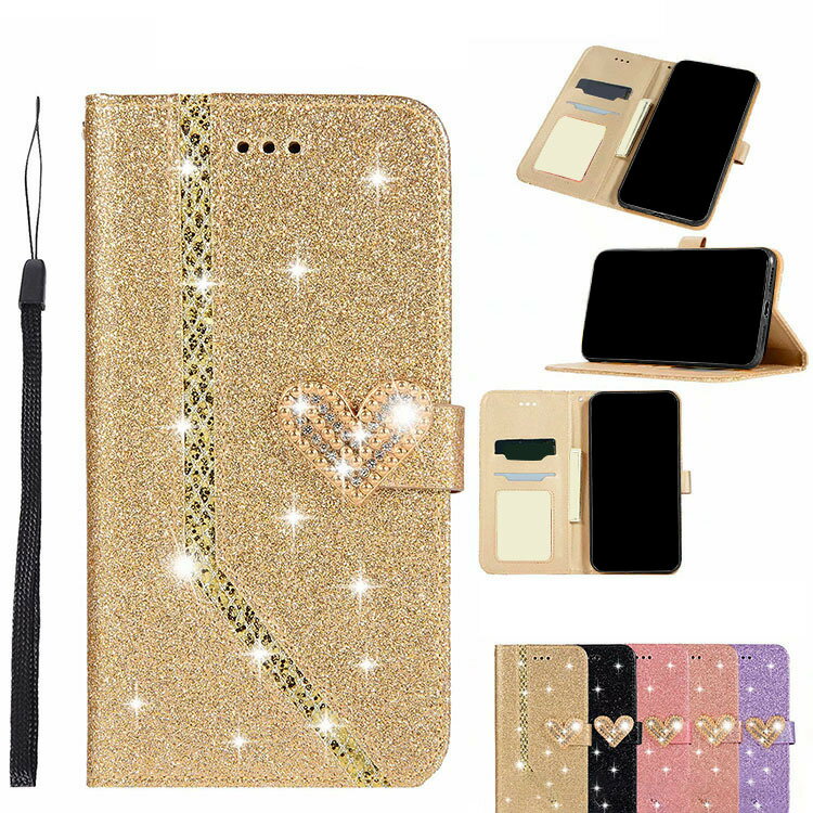 iPhone12 / 12 mini / 12 Pro / 12 Pro Max ケース/カバー 手帳型レザー カード収納 かわいい エレガント ラメ グリッター調 ラインストーン インスタ映え キラキラ 手帳タイプ レザーケース/カバー アイフォン12 / 12ミニ /12プロ / 12プロマックス おすすめ