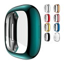Fitbit Versa 3/Fitbit Sense カバー TPU メッキ加工 液晶保護 耐衝撃 レディース メンズ 保護カバー 保護ケース 高品質TPU ソフト 保護 オシャレ 耐衝撃 フィットビット ヴァーサ 3 / フィットビットSense保護ケース フィッ スマートウォッチ スポーツ(2)