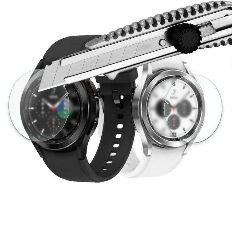 Galaxy Watch 4 Classic 42mm/46mm ガラスフィルム 強化ガラス 2枚セット 液晶保護プロテクター/ガラス フィルム ウォッチ液晶保護強化ガラス 全面保護フィルム ギャラクシーウォッチ4 クラシック 高透過率 反射防止 硬度9H 2.5Dラウンドエッジ加工 液晶保護フィルム