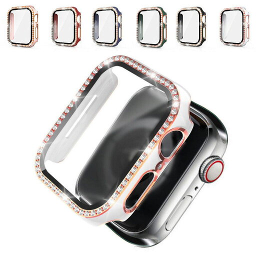 Apple Watch Series 9/8/7 ケース ガラスフィルム ケース カバー かわいい ラインストーン きらきら 液晶カバー アップルウォッチ シリーズ9/8/7 41mm/45mm ハードケース 保護ケース フィルム一体 装着簡単 Apple Watch Series 9/8/7 ケース ガラスフィルム ケース カバー かわいい ラインストーン きらきら 液晶カバー アップルウォッチ シリーズ9/8/7 41mm/45mm ハードケース 保護ケース フィルム一体 装着簡単