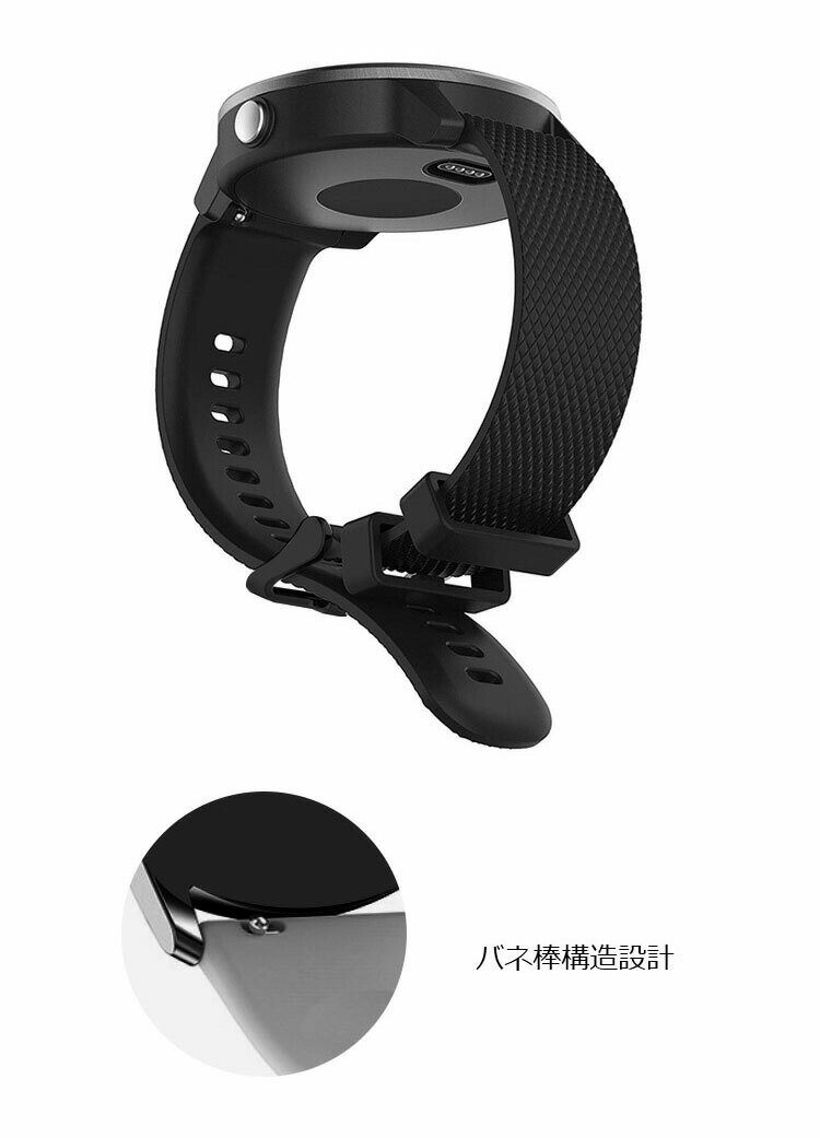 TicWatch Pro 3/3 Ultra GPS バンド ベルト シリコン バンド幅 22mm 交換リストバンド/交換バンド/交換ベルト おすすめ ソフトバンド シリコンバンド Mobvoi