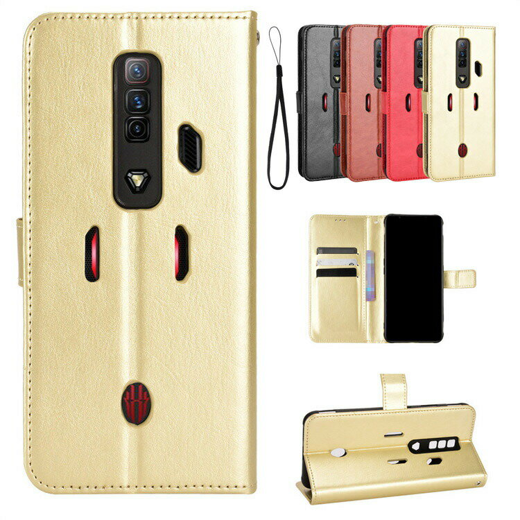 Nubia Red Magic 7 Red Magic 7 Pro ケース 手帳型 かわいい PUレザー カード収納 おしゃれ 紐 ストラップ付き 手帳型 かわいいレザーケース アンドロイド おすすめ おしゃれ スマートフォン/スマフォ/スマホケース/カバー