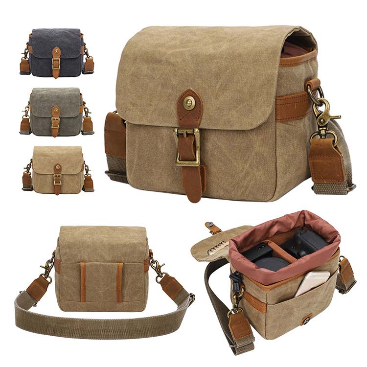 CANON バッグ カメラケース EOS R100 ショルダーバッグ 間仕切り付き カメラ女子 ベルトループ バティックキャンバス 撥水 一眼レフ カメラバッグ...