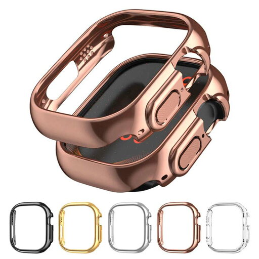 Apple Watch Ultra 2/1 バンパー ケース 耐衝撃 プラスチック メッキ ハードケース 49mm かっこいい アップルウォッチ ウルトラ2/1 カバー Apple Watch Ultra 2/1 バンパー ケース 耐衝撃 プラスチック メッキ ハードケース 49mm かっこいい アップルウォッチ ウルトラ2/1 カバー