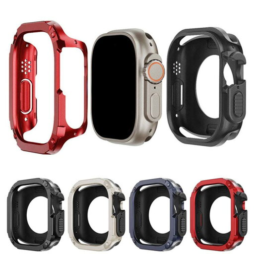 Apple Watch Ultra 2 バンパー ケース プラスチック メッキ ハードケース 49mm かっこいい アップルウォッチ ウルトラ2 カバー Apple Watch Ultra 2 バンパー ケース プラスチック メッキ ハードケース 49mm かっこいい アップルウォッチ ウルトラ2 カバー