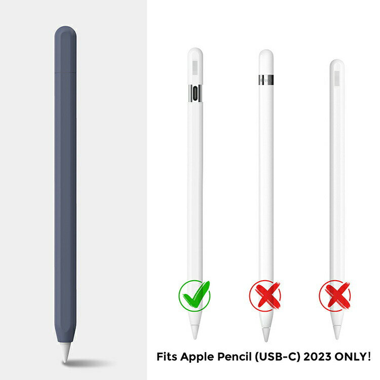 Apple Pencil(USB-C) ケース（第3世代）カバー シリコン ペンを包み込みキズや汚れから守る・グリップ力をUPさせより描きやすく・キャップ紛失を防ぐ収納ヘッド搭載 ペンケース ペンカバー 3