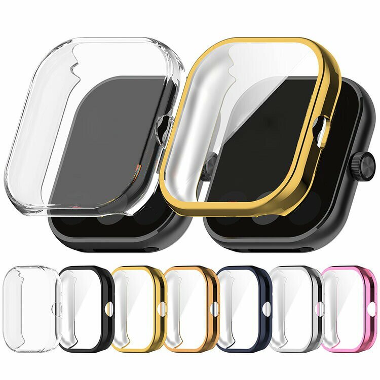 Redmi Watch 4 ケース メッキ TPU 耐衝撃ケース/カバー ソフト プロテクターカバー 液晶保護 シャオミ レッドミウォッチ4 単色/クリア ソフトケース カバー 保護ケース/カバー