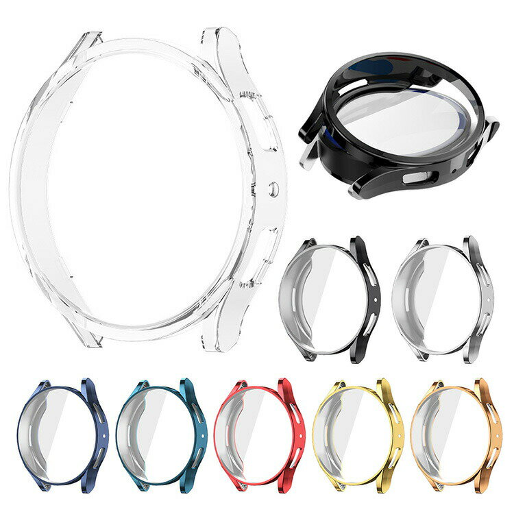 Galaxy Watch 7 ケース カバー メッキ / クリア 液晶保護 フィルム一体 保護ケース/カバー ギャラクシーウォッチ7 40/44mm TPU 耐衝撃ケース/カバー ソフトケース