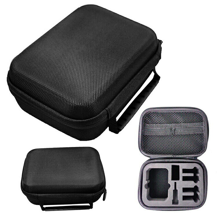 DJI Osmo Action 5 Pro ケース カバー 手提げ 型抜き インナー ウレタン クッション ポーチ ポータブル キャンバス調 硬質EVAポーチ 保護ケース 収納バッグ 収納ケース キャリングケース オスモ アクション5 プロ