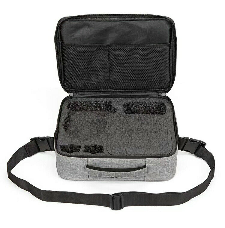 DJI Flip ケース カバー 手提げ ショルダーバッグ ショルダーベルト / ショルダー紐 ストラップ付き 型抜き インナー ウレタン クッション ポーチ ポータブル キャンバス調 硬質EVAポーチ 保護ケース 収納バッグ 収納ケース キャリングケース