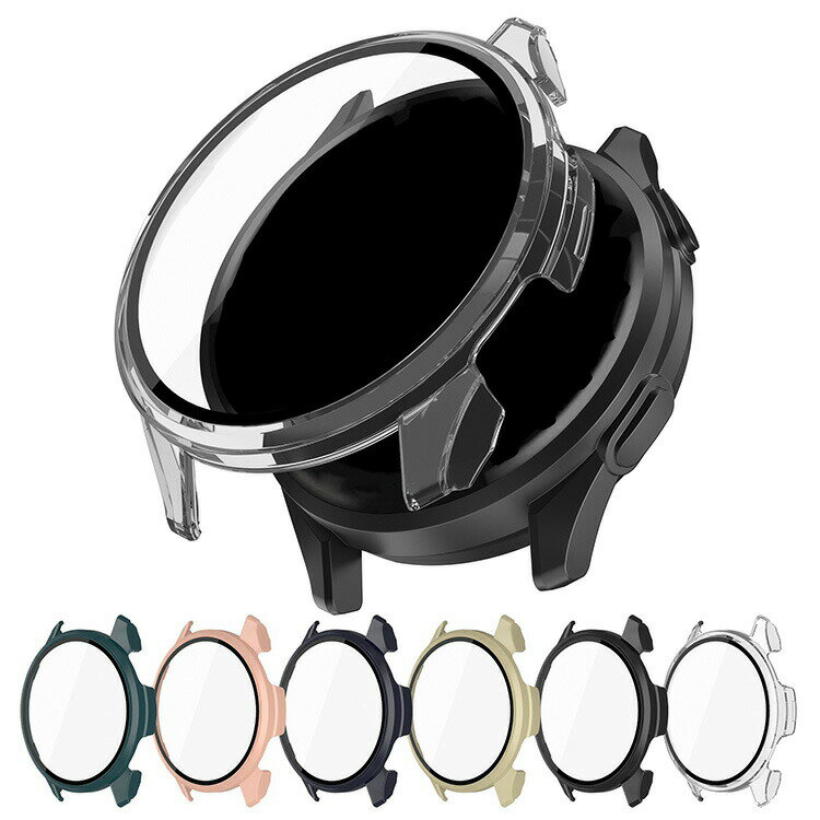 Garmin Approach S50 ケース カバー 液晶面強化ガラス 全面保護 液晶保護ケース 単色/クリア フィルム一体 ハードケース ガーミン アプローチ S50