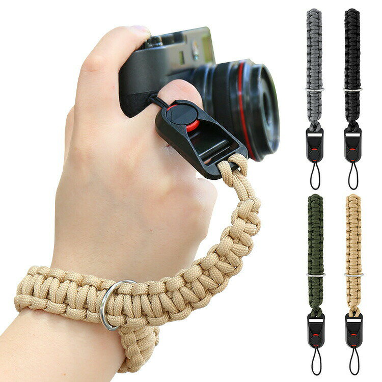 カメラ ストラップ 一眼レフ ハンドストラップ 落下防止 片手巻き 手首 一眼レフ リストストラップ 取..