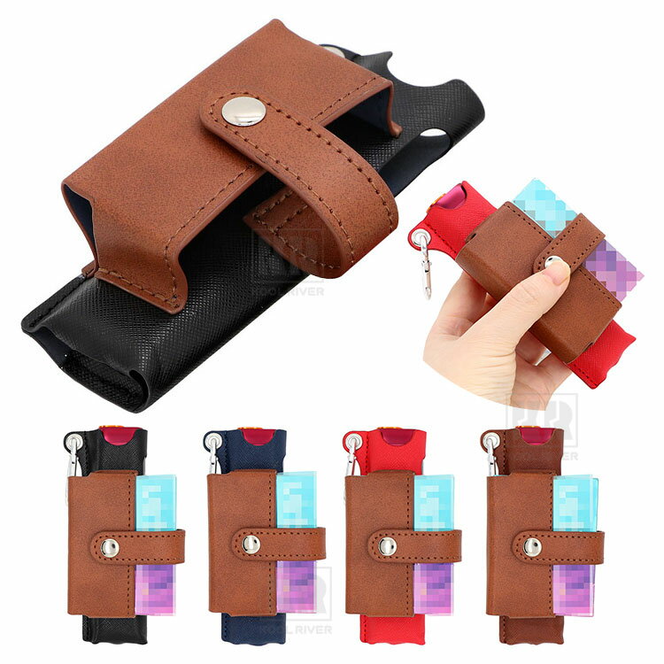 glo Hilo ケース カバー PUレザー カラビナ付き タバコ収納 収納 電子たばこ 電子タバコ 保護ケース BAT グロー ヒーロ 充電対応 持ち運び便利 簡単取り出しケース