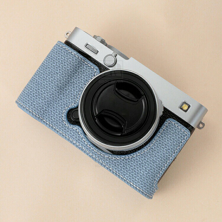 FUJIFILM X-E5 ケース カメラケース キャンバス調 PUレザーハーフケース ハーフカ...
