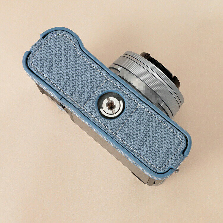 FUJIFILM X-E5 ケース カメラケース キャンバス調 PUレザーハーフケース ハーフカ...