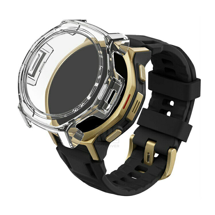 スマホアクセサリー エージニアスのAmazfit T-Rex 3 Pro ケース カバー 液晶面強化ガラス 全面保護 液晶保護ケース 単色/クリア フィルム一体 ハードケース アマズフィット T-レックス3 プロ 48mm / 44mm｜アングル2