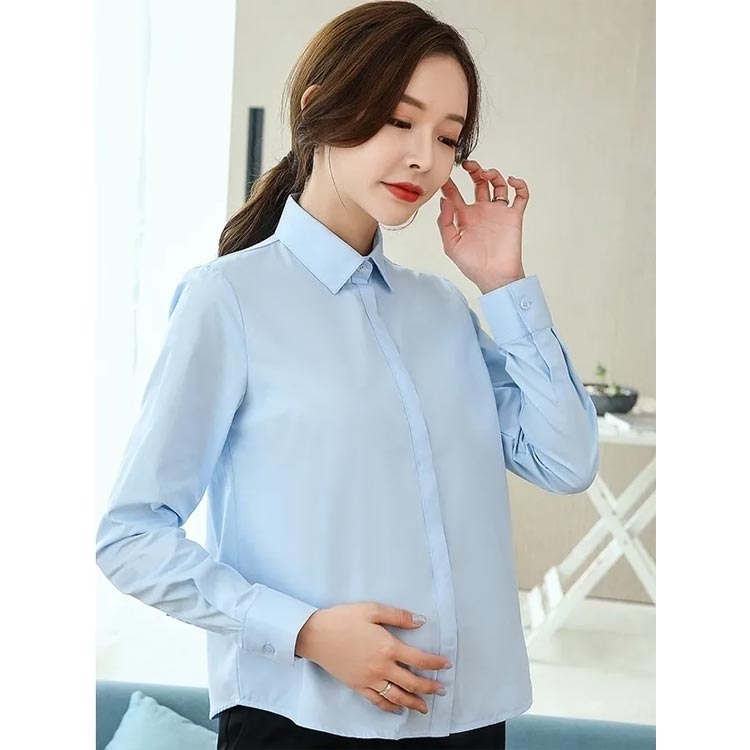 妊婦の方におすすめ！ワイシャツ 半袖 レディース マタニティシャツ マタニティワイシャツ 襟付き 長袖 マタニティウェア yシャツ 半袖シャツ 長袖シャツ 白シャツ リクルート オフィス ビジネス 制服 オフィス 定番 S M L XL 2XL 3XL 4XL 5XL 6XL 7XL 8XL 2