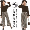 韓国子供服 セットアップ 春秋 長袖 tシャツ ロングパンツ ズボン 女の子 カジュアル カットソー クルーネック ジュニア 可愛い おしゃれ 通学着 きれいめ 卒園式 入学式 パーティ 110-160cm