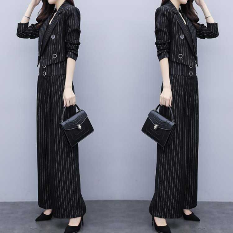 30代 スーツ ガウチョパンツ レディース ガウチョ ストライプ柄 スーツジャケット テーラードジャケット セットアップ パンツスーツ 2点セット 秋冬 50代 40代 春 ママ 入園式 セレモニー 大きサイズ 卒業式