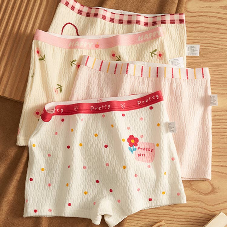 4枚セット 保育園 キッズショーツ コットンショーツ 綿 子供 女子 下着 パンツ 小...