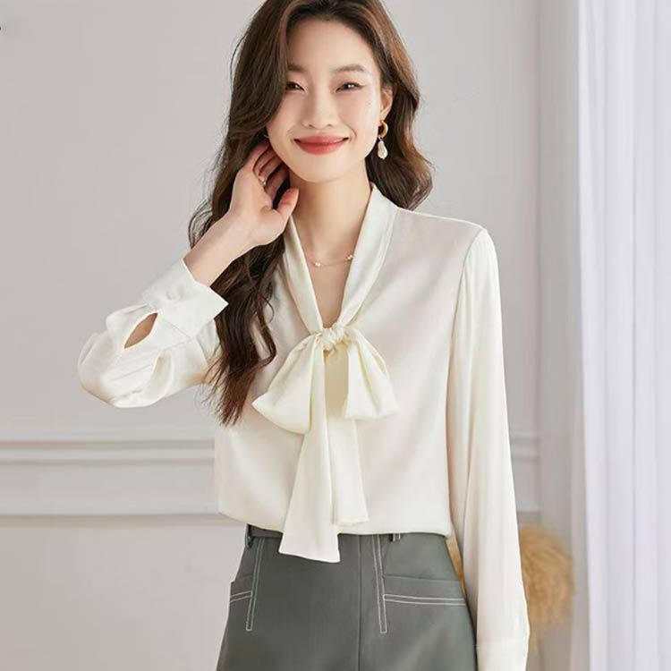 白 ブラウス 通勤 長袖 黒 レディース シャツブラウス 無地 リボンブラウス レディース オフィス トップス 大きいサイズ シャツ フェミニン リボン フォーマル 卒業式