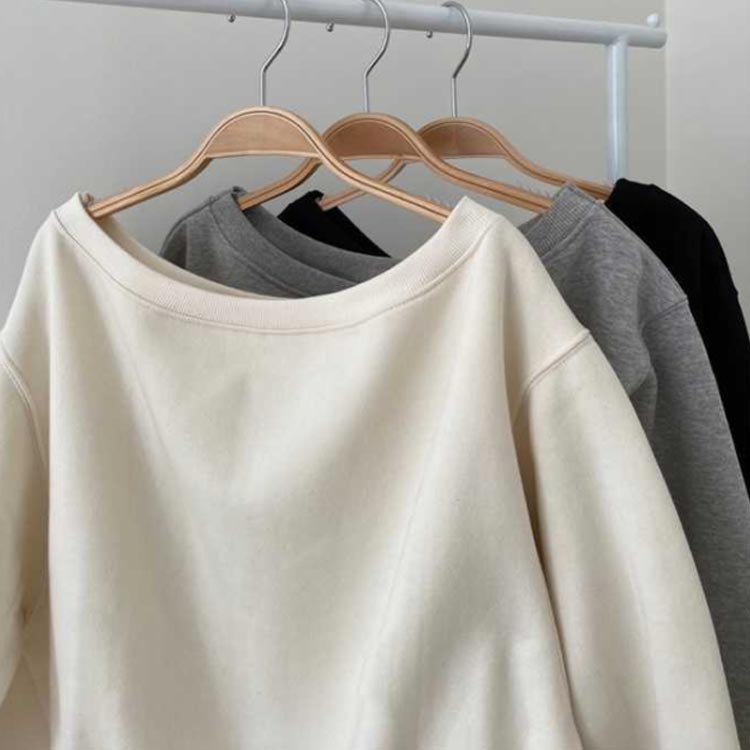 オフショルダー スウェット Tシャツ レディース トレーナ トップス 長袖 肩出し ゆ...