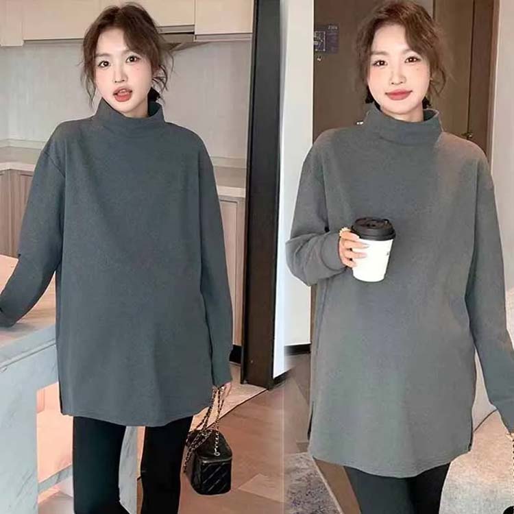 裏起毛 タートル 授乳服 冬 トップス 授乳 マタニティ服 インナー 秋 ハイネック ...