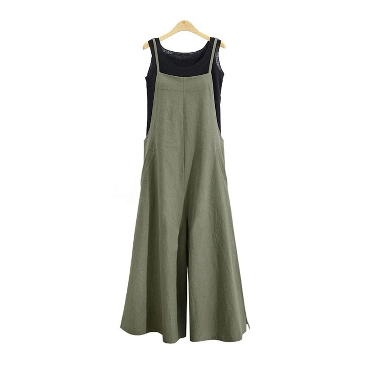 サロペット レディース ワイドパンツ オーバーオール キャミソール ボトムス パンツ オールインワン マタニティ カジュアル シンプル おしゃれ コットン 春 夏 S M L XL 2XL 3XL 4XL 5XL