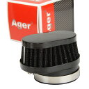 Ager パワーフィルター オーバル 54mm ショート ブラック 黒 エアフィルター ゼファー1100 GPZ750F ZRX1200 ZRX1100 Z1000R Z750FX-2 Z750FX-3 CB750F CB900F CB1100F XJR1200 XJR1300 GSX1100S GSX750S GSX400S 交換 部品 バイク カスタム 汎用 旧車 修理 パーツ