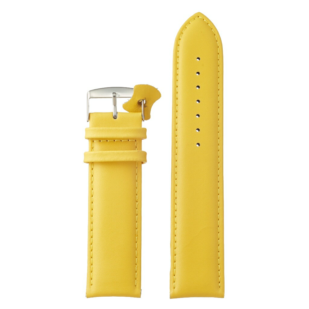 Rakuten - 腕時計 ベルト ロングサイズ 本革 24mm レザー バンド Diloy 302エッセンシャル イエロー