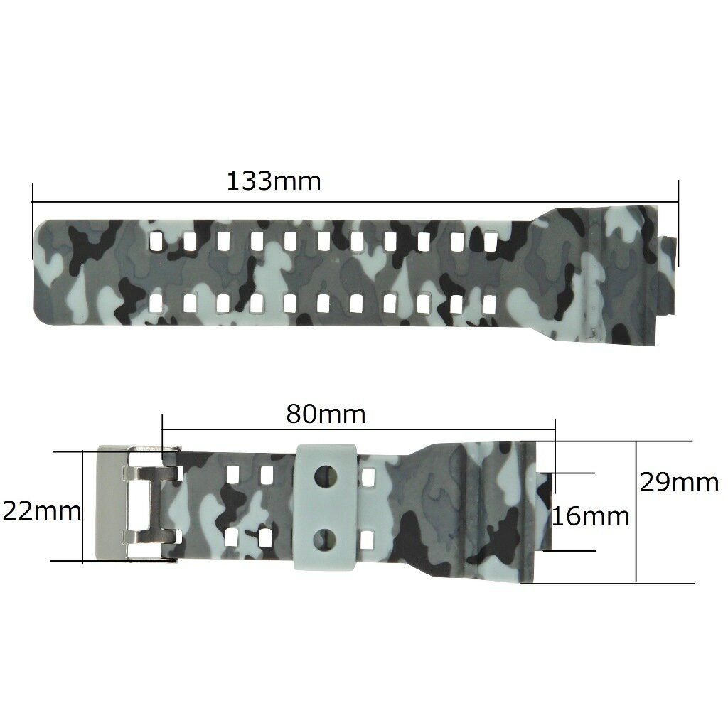 G-SHOCK 互換 時計 ベルト バンド 16mm GA-100,GA-110,GD-120,GA-300,GA-120,GA-20...