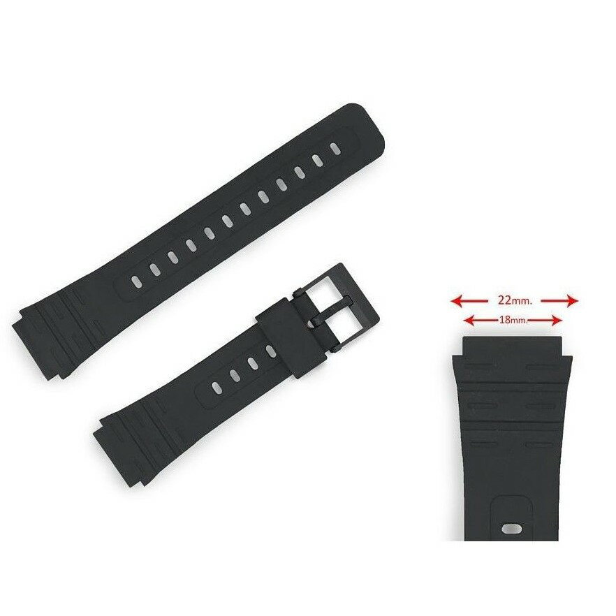 Diloy 腕時計ベルト 18mm カシオ 互換 ウレタンバンド MRW80M,MRW81,MW31,MW82,W84K,W59