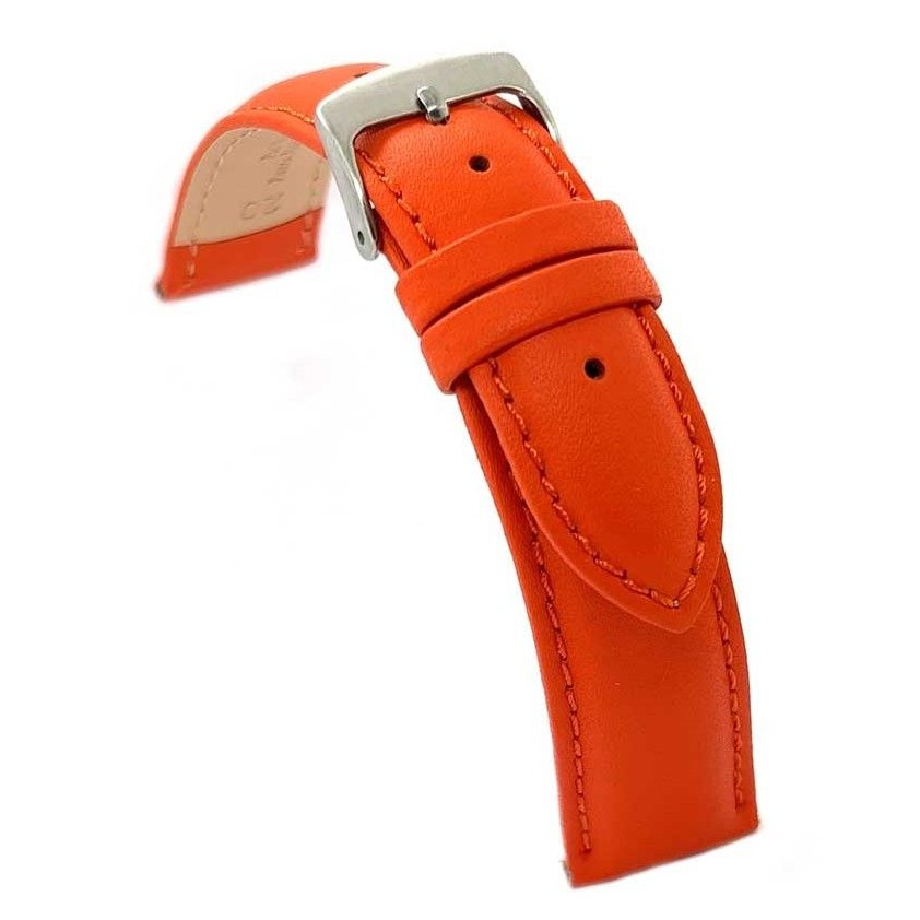 Rakuten - Diloy 腕時計ベルト 24mm レザー 302シリーズ バンド 本革 オレンジ