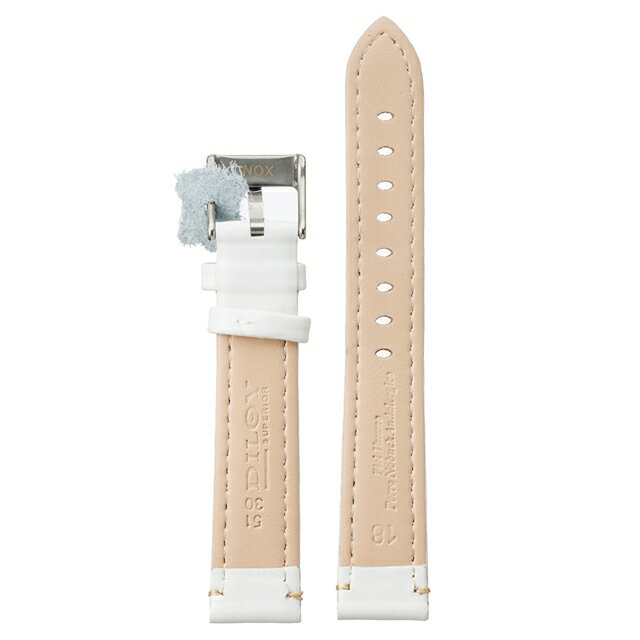 Diloy 腕時計 ベルト 18mm スムースレザー バンド 本革 Superior ホワイト