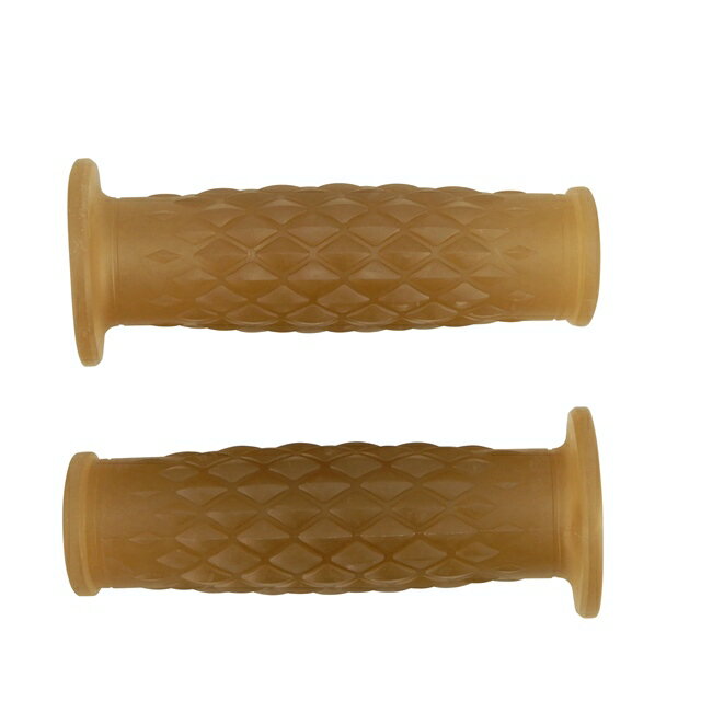 ハンドルグリップ ダイヤ柄 旧車 クラシック タル型 汎用 22.2mm アメゴム バイク カスタム レトロ ラ..