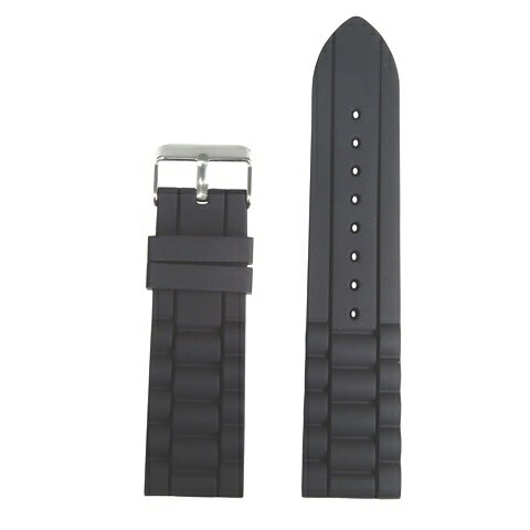 Diloy 腕時計ベルト スマートウォッチ シリコン 耐汗性 ヨーロピアン ソフトタッチ ブラック 24mm