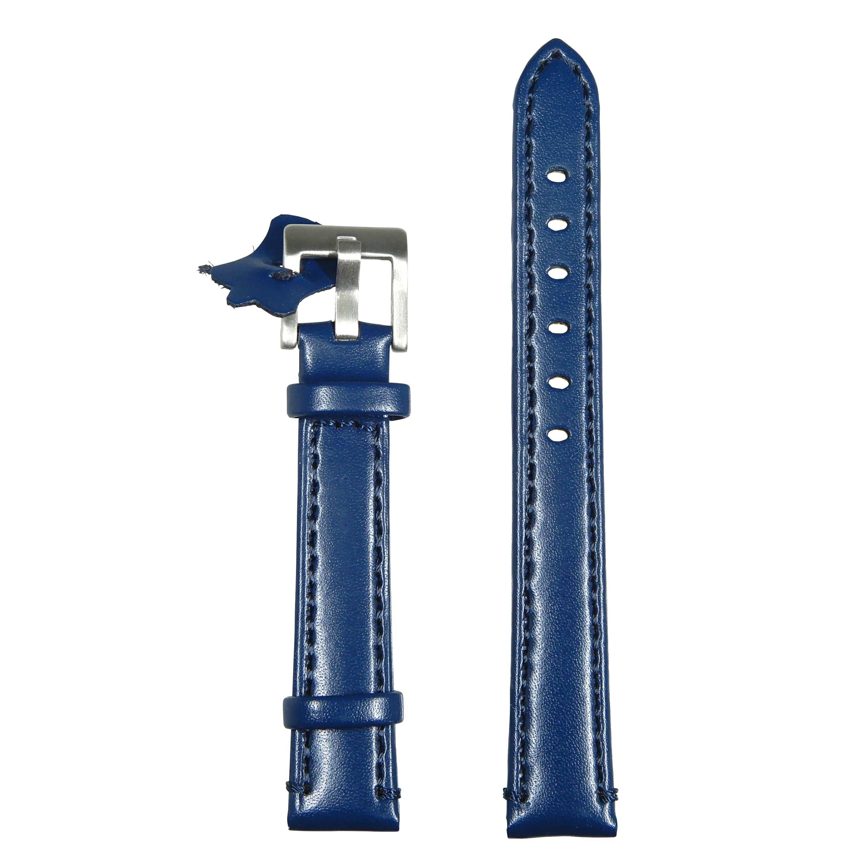 樂天商城 - Diloy 腕時計 ベルト 14mm スムースレザー バンド 本革 Superior マリンブルー