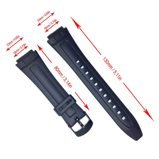 MIMOSA(ミモザ) 時計バンド Eカーフ 8mm ブラック (美錠:銀) CE-A8