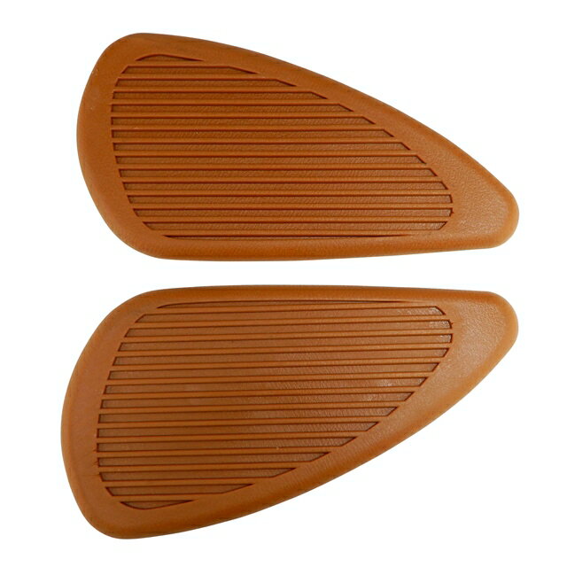 タンクパッド ラバー ニーグリップ 汎用 バイク 2枚セット ブラウン