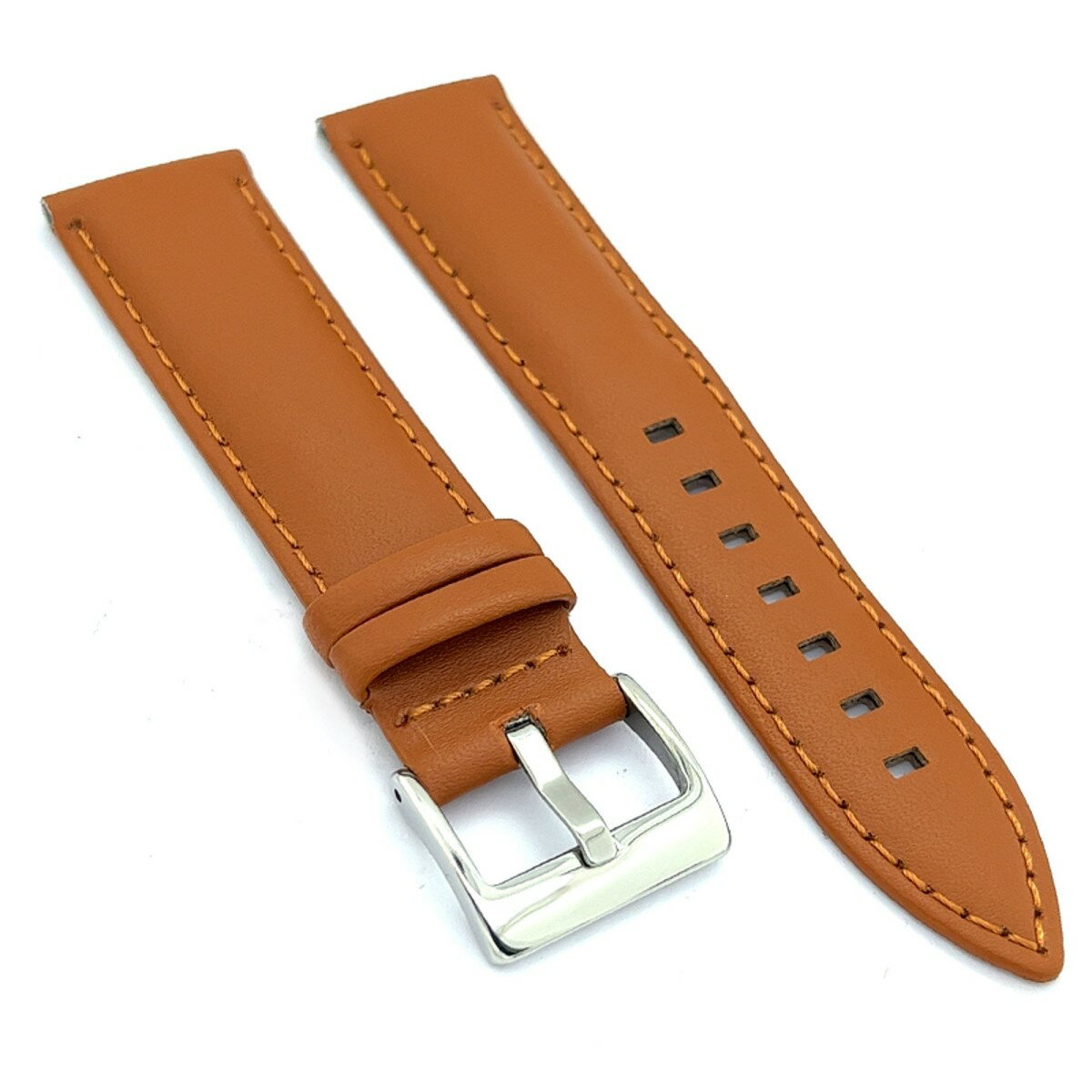 Diloy 腕時計ベルト 22mm イタリア カーフレザー 本革 バンド ref330 ライトブラウン