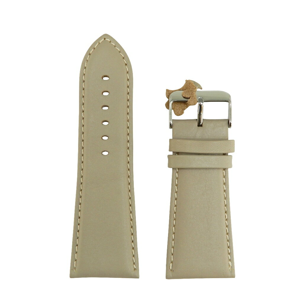 Rakuten - Diloy 腕時計 ベルト 32mm 本革 幅広 ワイド レザー バンド 302EA ベージュ